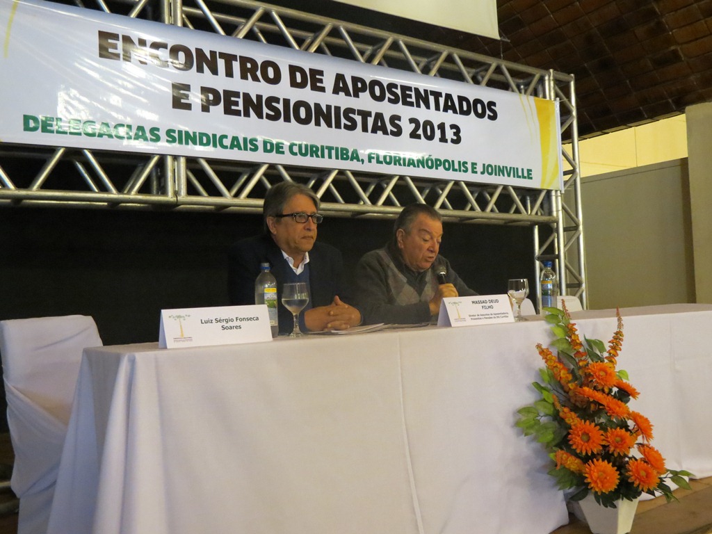Luiz Sérgio Fonseca Soares, presidente da DS/BH,  e Massad Deud Filho, Diretor de Assuntos de Aposentadoria, Proventos e Pensões da DS/Curitiba. 