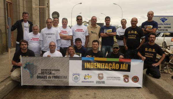 Mobilização pela indenização de fronteira em Jaguarão-RS.